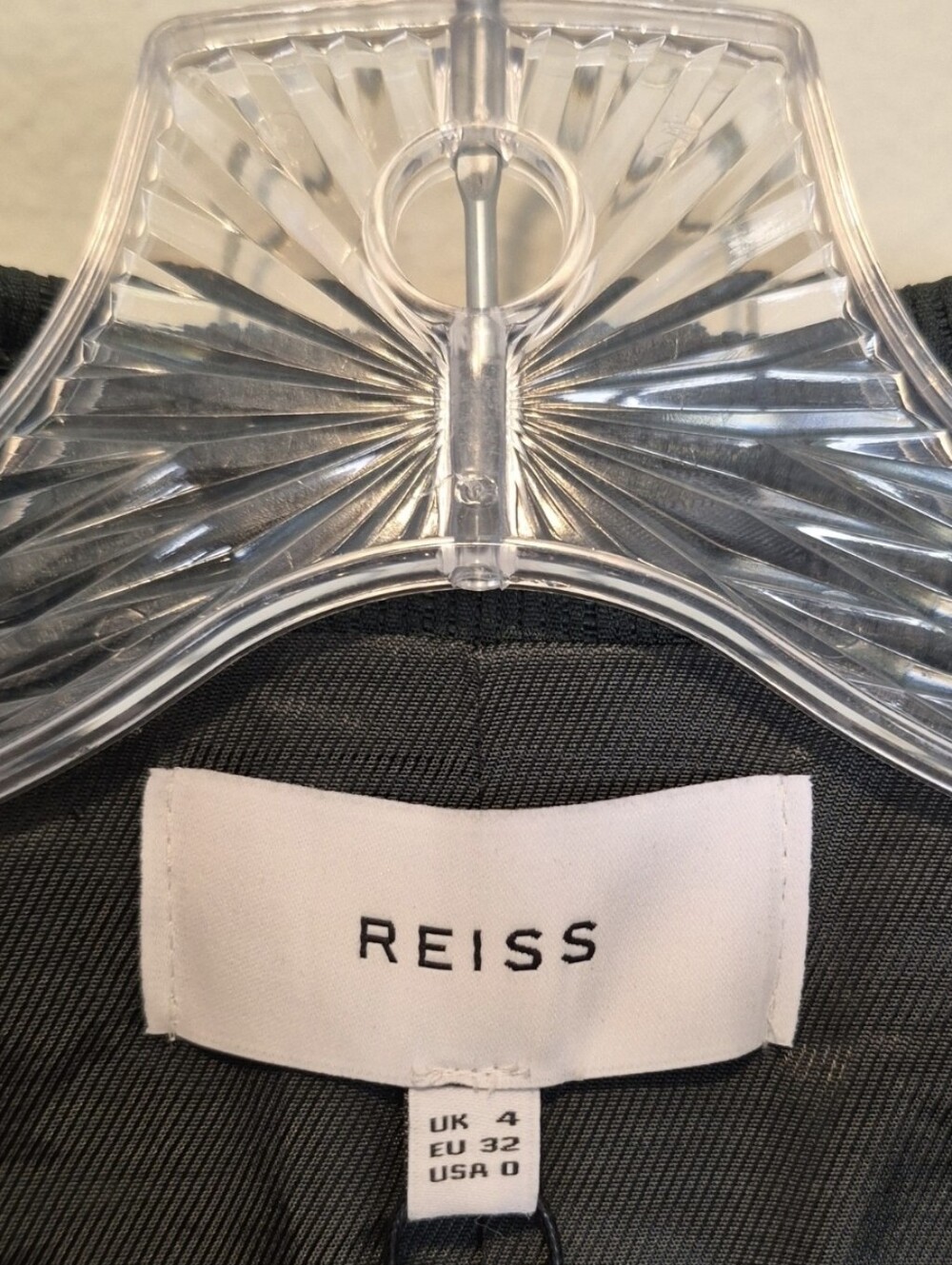 0/2 Reiss Neya Textured Tailored Fully Lined Blazer, Petrol Blue Hunter Green - Picture 5 of 14
